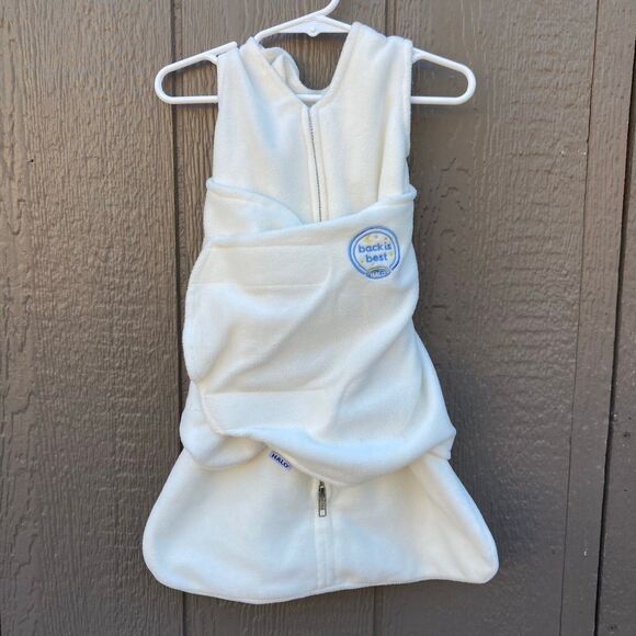 Halo Other - halo newborn sleepsack white micro fleece.